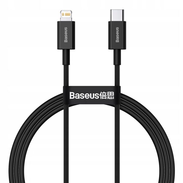 BASEUS KABEL USB-C SZYBKIE ŁADOWANIE PRZEWÓD DO LIGHTNING IPHONE PD 20W 1M - obrazek 5