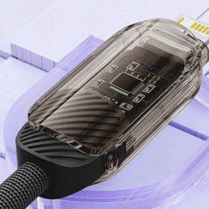 TOOCKI Kabel USB do iPhone (Lightning) z wyświetlaczem LCD 2.4A 1m