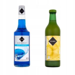 RIOBA Zestaw do shotów Kamikaze Blue Curacao + Sok z Cytryny 1450ml