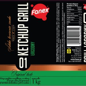 Sos FANEX Ketchup łagodny GRILL 01 do grilla duża butelka 1kg
