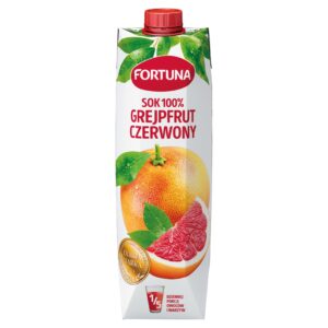 1L FORTUNA sok Grejpfrutowy Grejpfrut Czerwony ZGRZEWKA