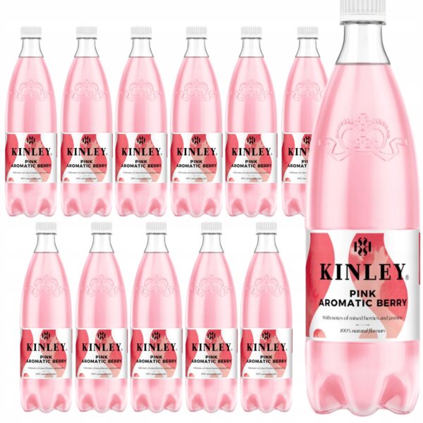 12x KINLEY Pink Aromatic Berry Napój Gazowany 1L ZGRZEWKA