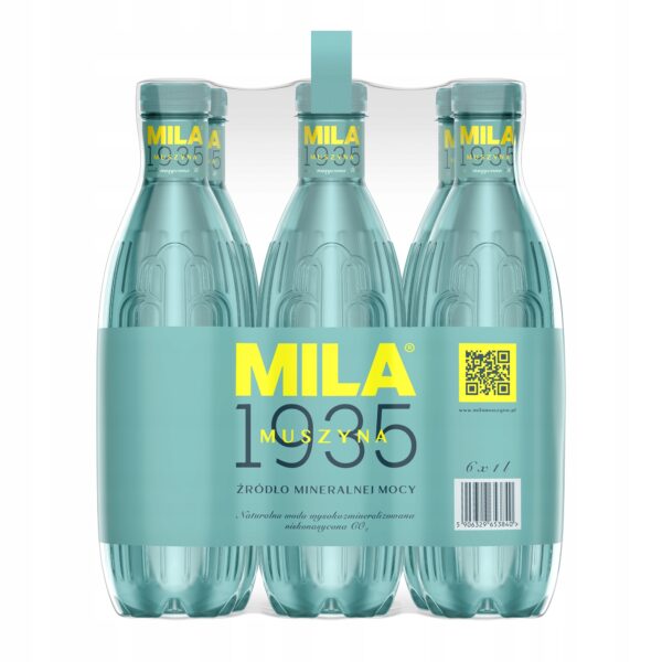 Naturalna woda mineralna MILA MUSZYNA 1 L x 6 sztuk ZGRZEWKA