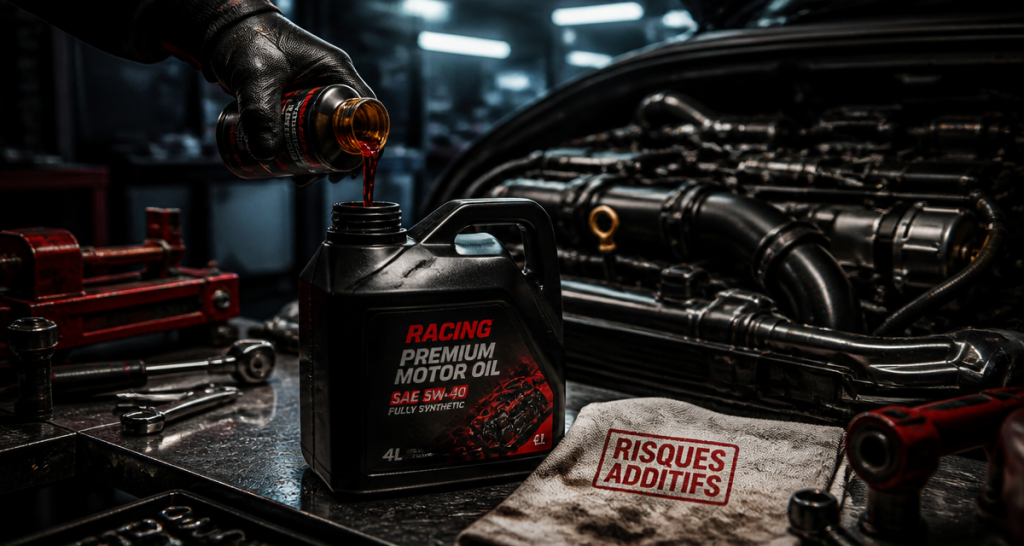 additif huile moteur danger versé dans moteur