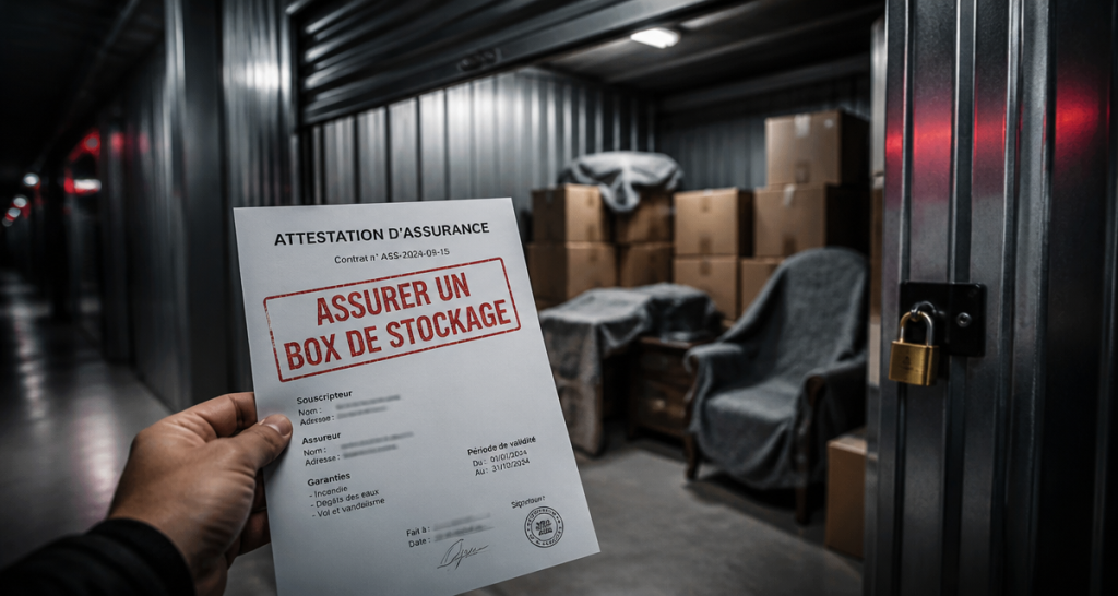 assurer un box de stockage attestation et cartons