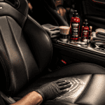 entretien sieges en cuir voiture main applique lait sur siege