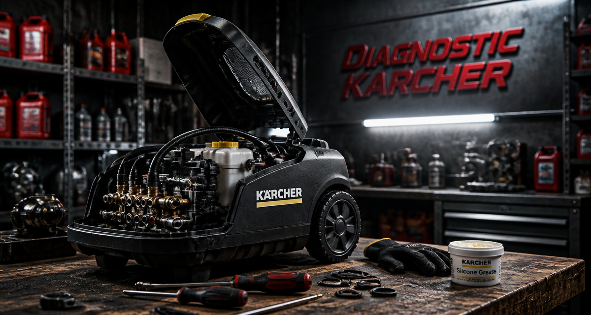 karcher en panne établi outils diagnostic