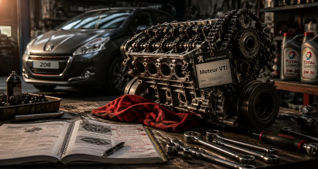 moteur vti démonté sur établi atelier