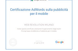 Certificazione AdWords sulla pubblicità per il mobile