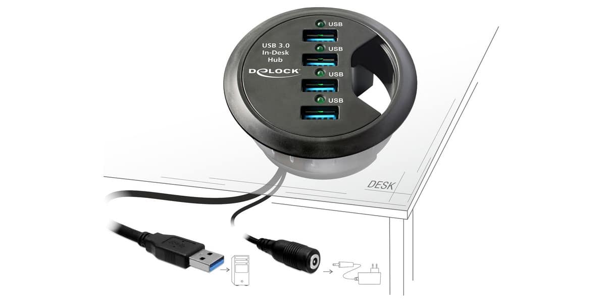 Delock hub biurkowy USB 3.0