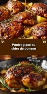 Recette de poulet glacé au cidre de pomme - plat savoureux