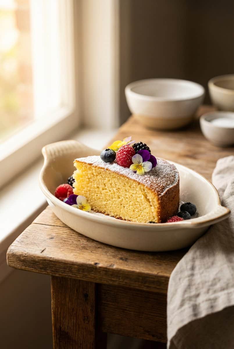 Eggless Sponge Cake recipe - delicious homemade dish beautifully plated and garnished