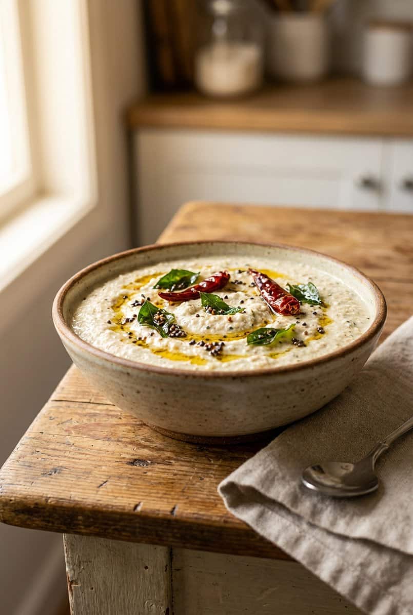 Fresh Coconut Chutney recipe - delicious homemade dish beautifully plated and garnished