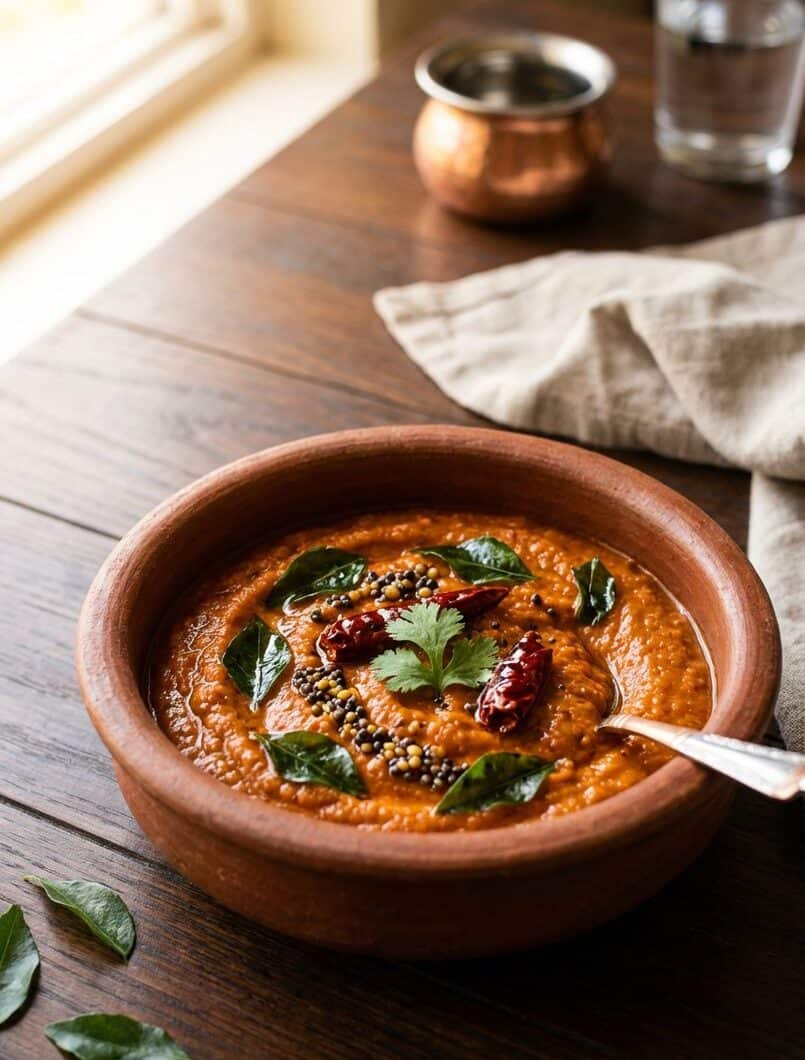 South Indian Onion Chutney | Authentic Spicy Side