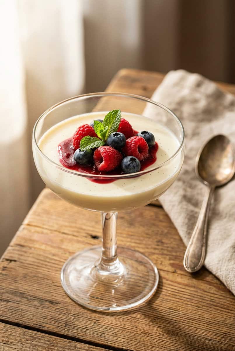 Vanilla Panna Cotta recipe - delicious homemade dish beautifully plated and garnished
