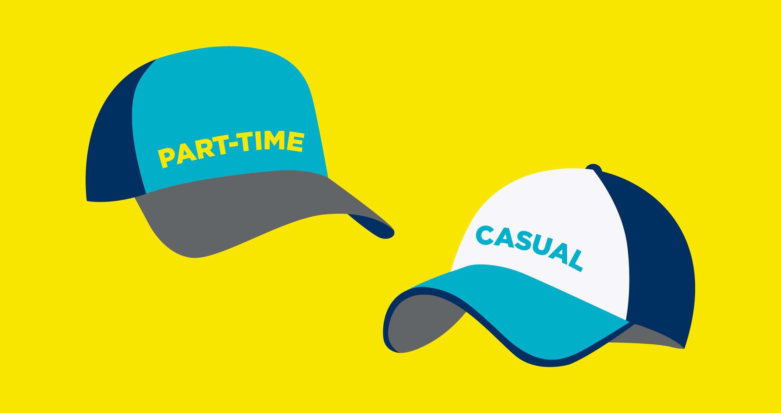 Employment types concept illustration