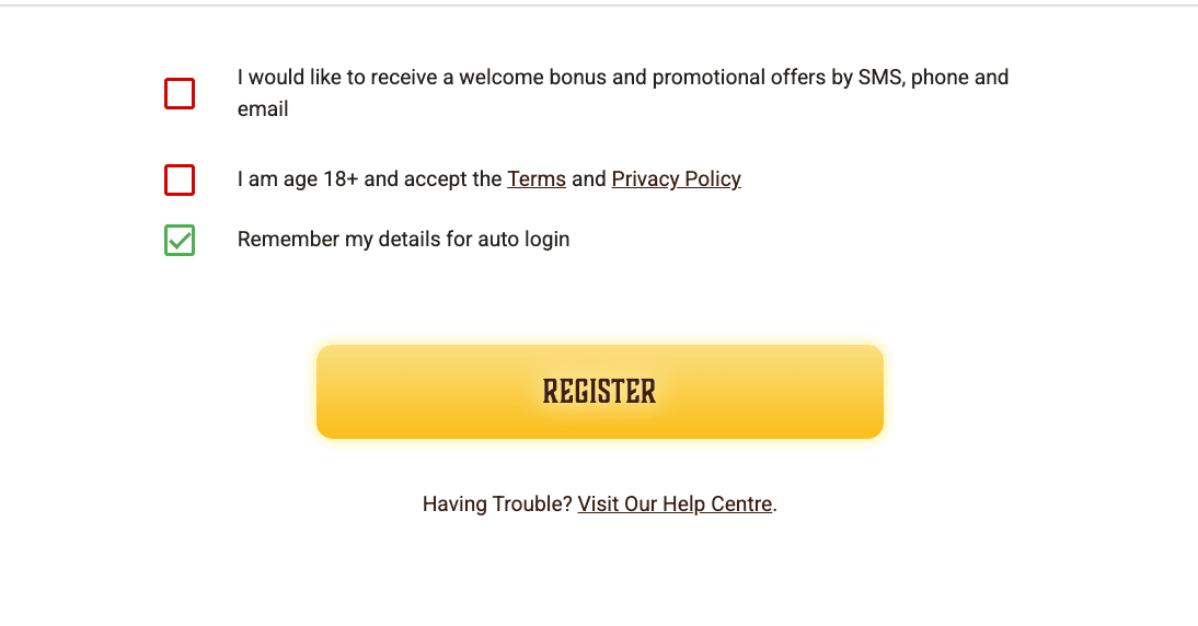 registering with lucky nugget casino