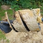 Aushub Brunnen lehm ton kies bohren