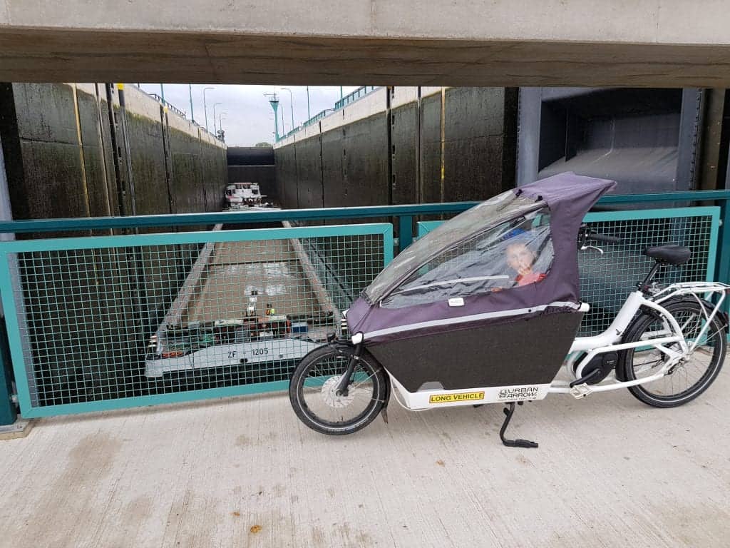 Urban arrow regendach uv beständigkeit lastenrad cargobike minden weserschleuse
