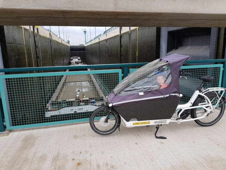 Urban arrow regendach uv beständigkeit lastenrad cargobike minden weserschleuse