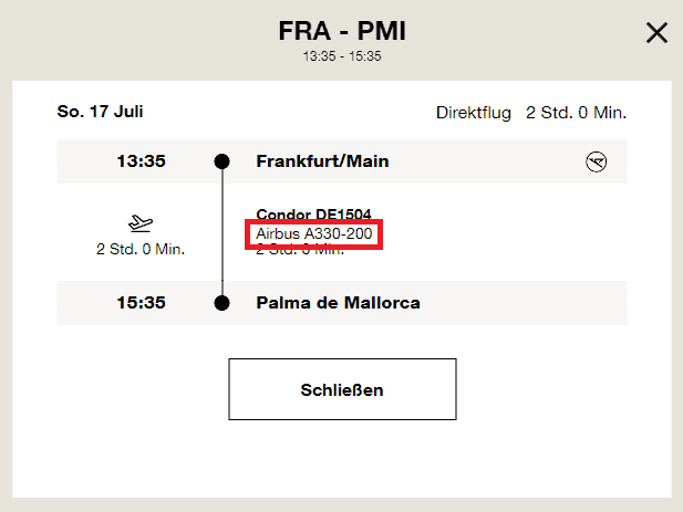 Business Class Flug nach Mallorca