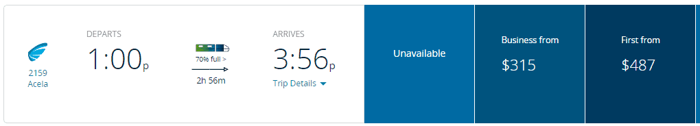 Zug von New York nach Washington DC