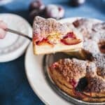 Plum and pear cake