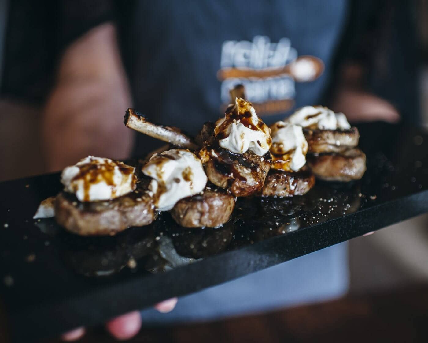 Dukkah crusted lamb cutlets