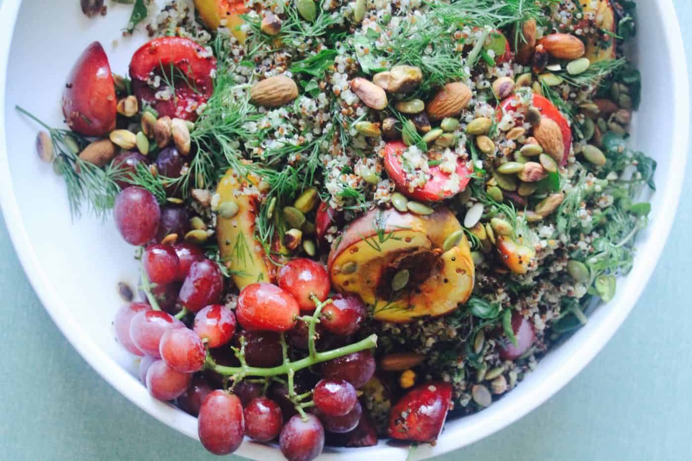 How to make a pretty stone fruit salad