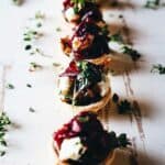 Mini caramelised onion tarts