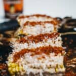 Mexican style Barbecue corn with chipotle mayonnaise and spice rub