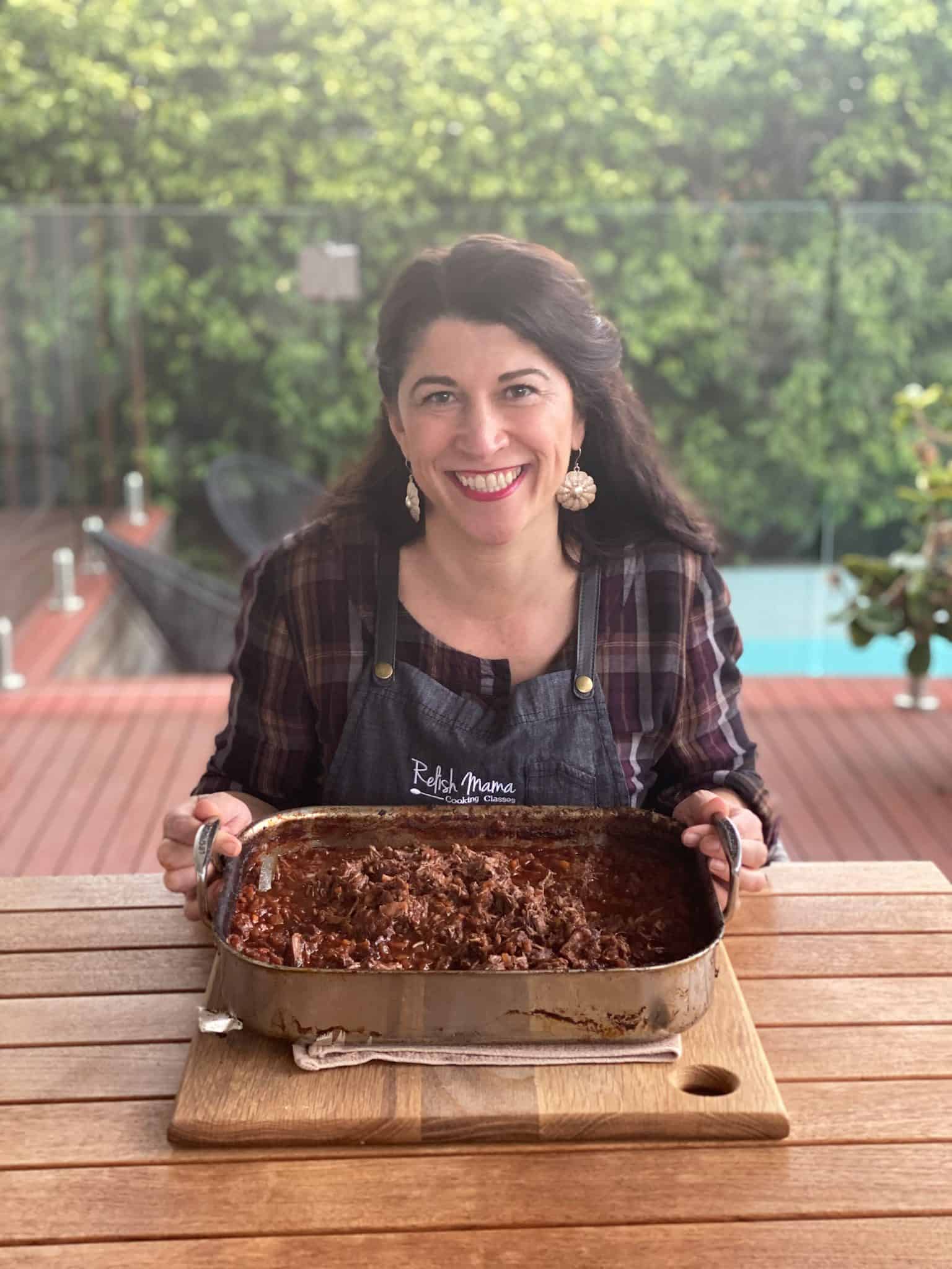 Slow cooked Italian beef shoulder