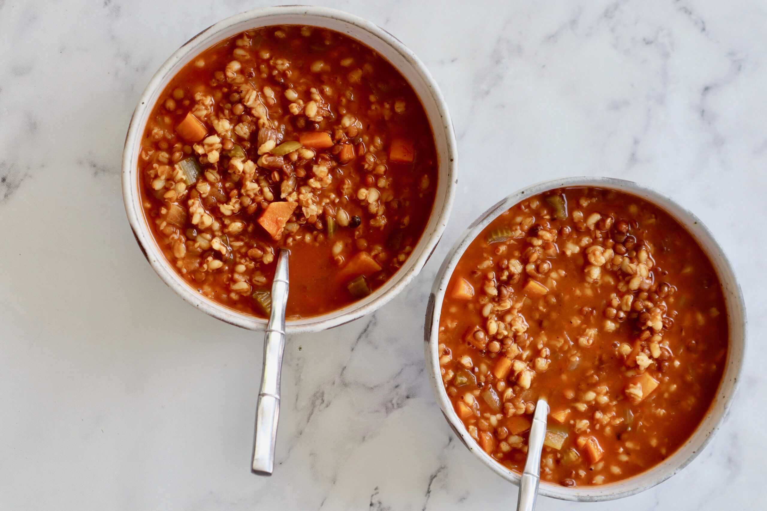 Lentil, barley and lemon soup - aka 'Insert expletive here' COVID soup