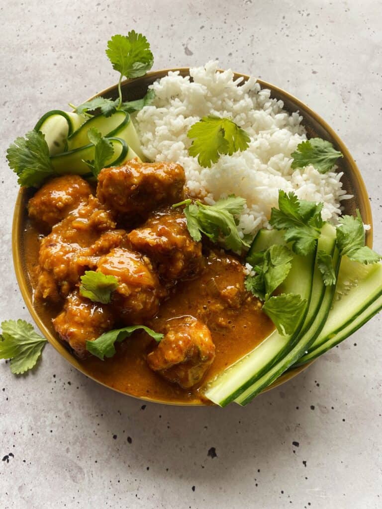 Thai Coconut Curry Chicken Meatballs