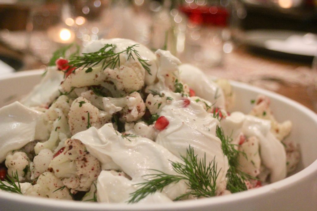 Warm cauliflower and sumac salad