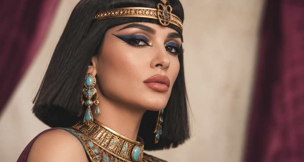 cleopatre maquillage femme portrait eyeliner