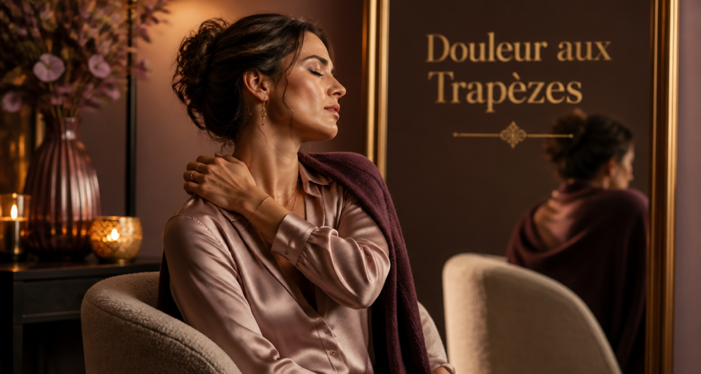 Douleur trapèze signification spirituelle femme élégante