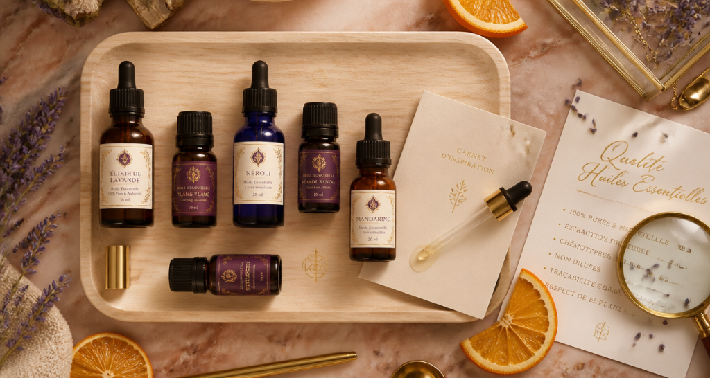 huiles essentielles marques flacons luxe