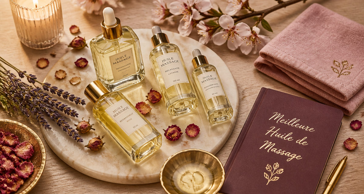 Meilleure huile de massage flacons et accessoires bien-être