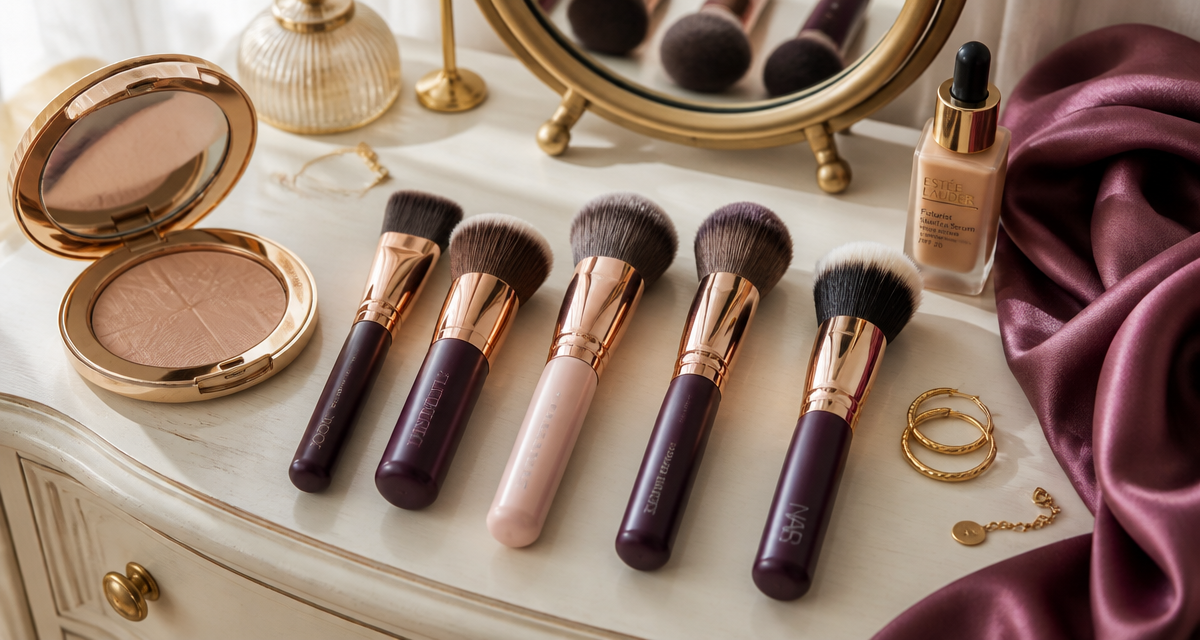 quel pinceau pour fond de teint sur coiffeuse élégante