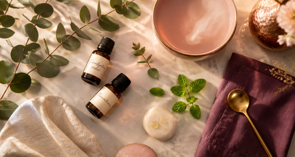 quelle huile essentielle pour déboucher le nez composition huiles eucalyptus menthe