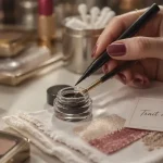 Eye liner comment le mettre : main traçant un trait d’eye-liner en 4 étapes
