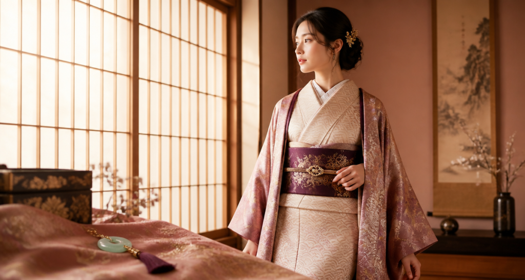 tenue japonaise femme kimono moderne