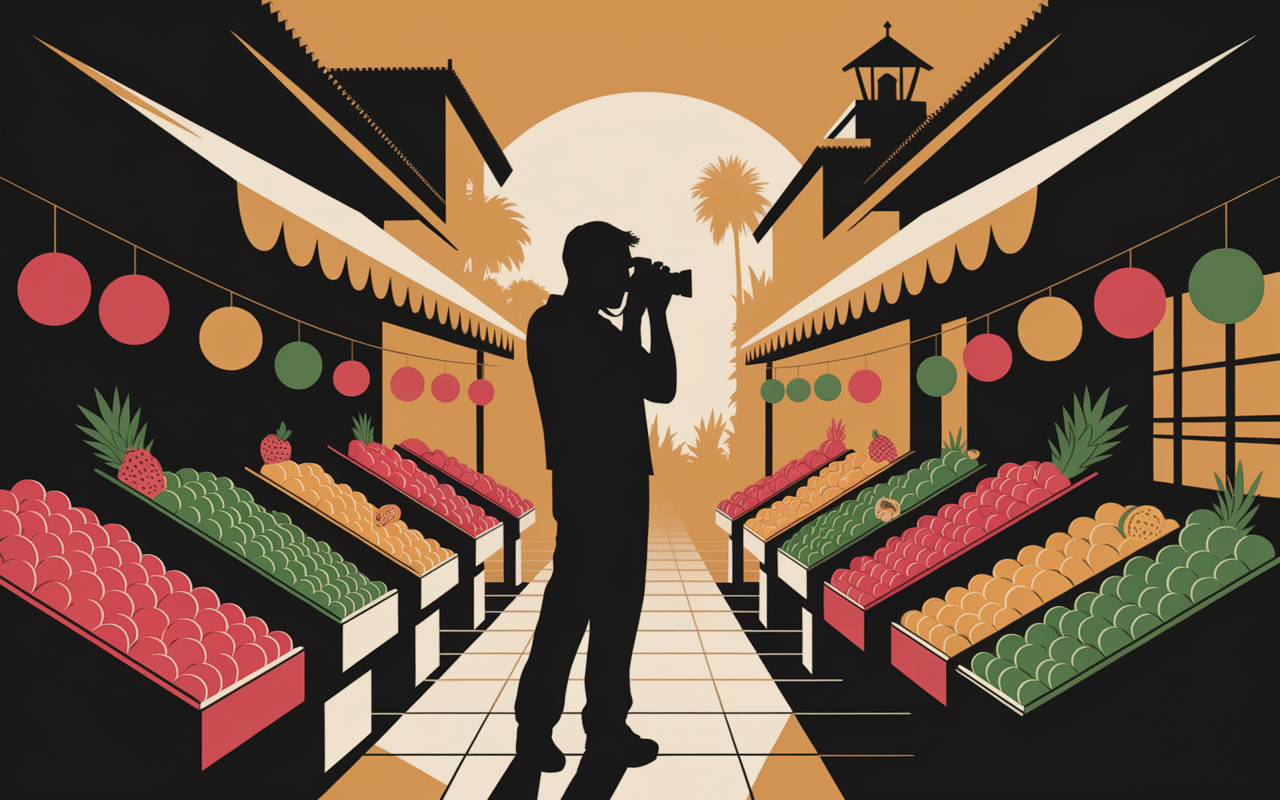 photographe aguila voyage onestrip marché traditionnel coucher soleil