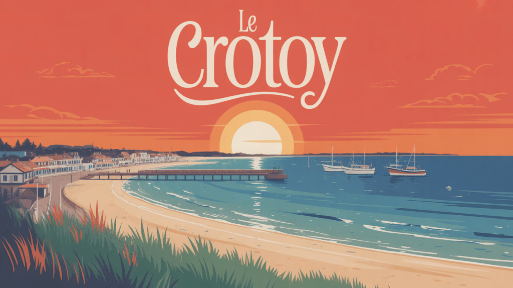 Vue panoramique du port et de la plage du Crotoy, en baie de Somme