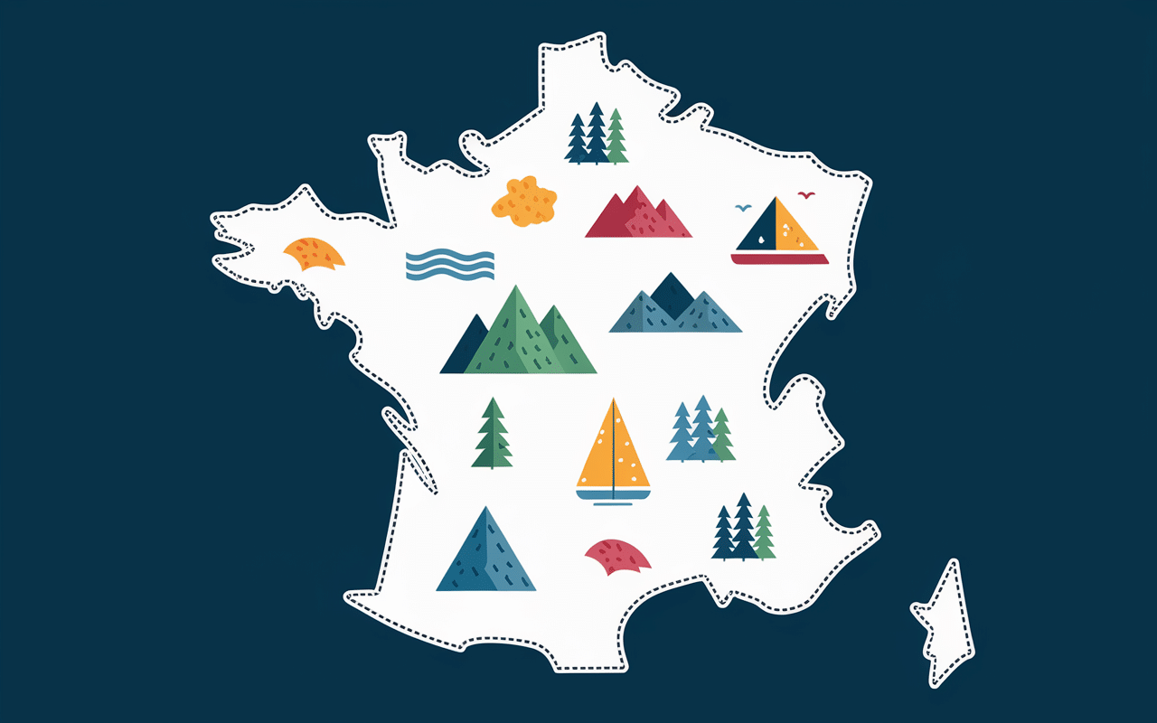 Carte des destinations Madame Vacances en France