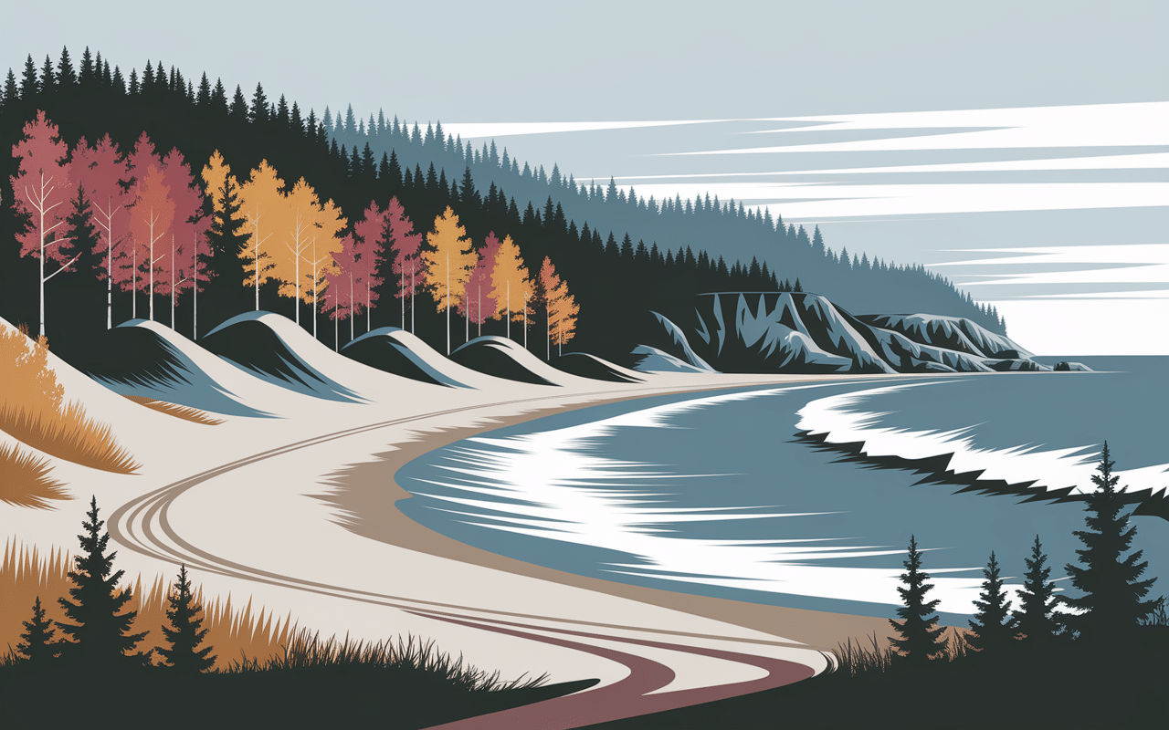 paysage nature automate pays baltes foret dunes plage