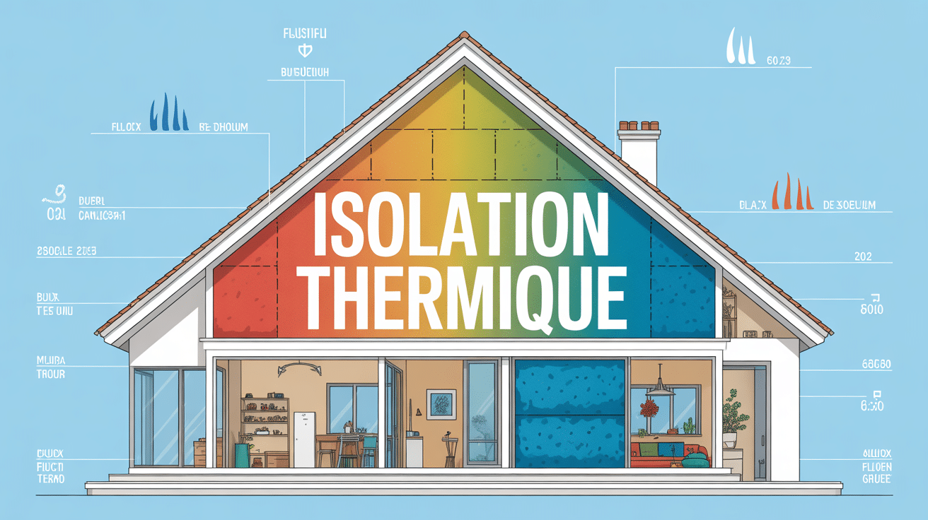 Coupe transversale isolation thermique maison