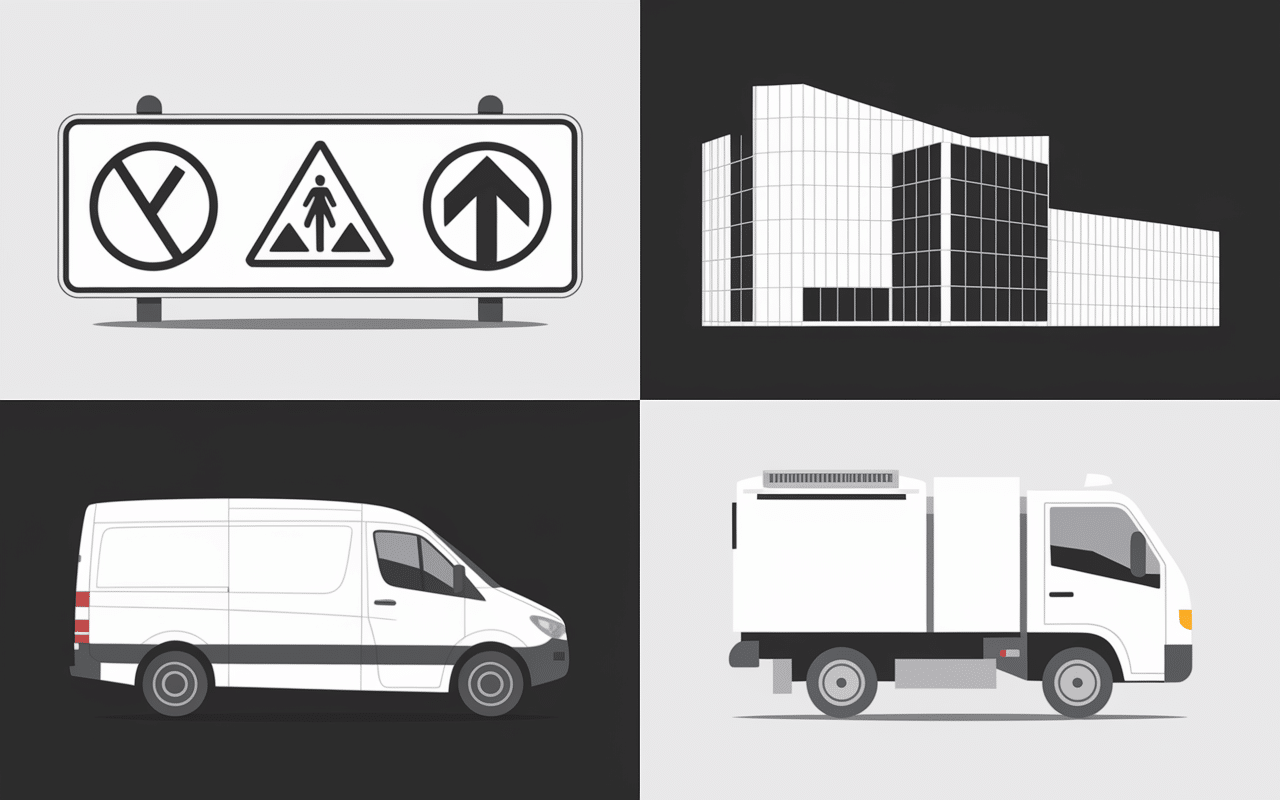 Applications professionnelles du blanc RAL 9016 en signalisation et architecture