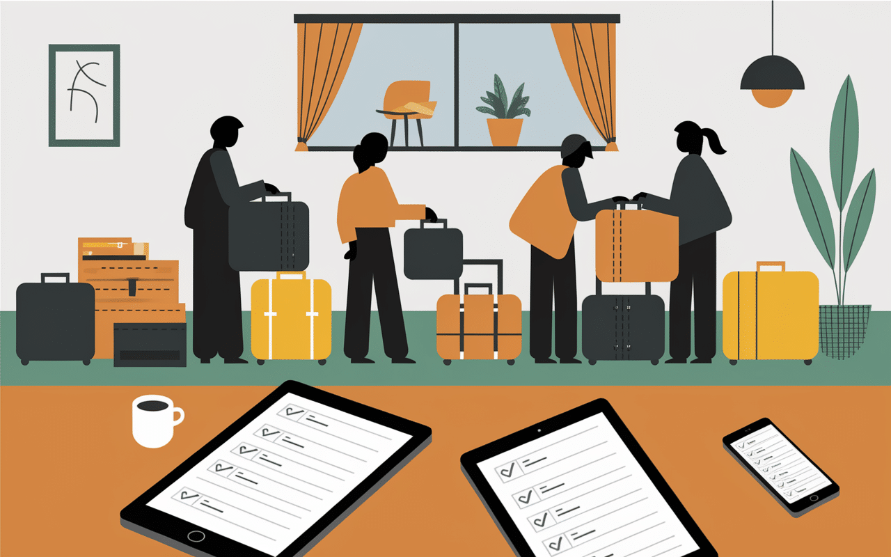 Check liste vacances mobil-home PDF famille prépare valises